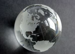 Globe made from glass